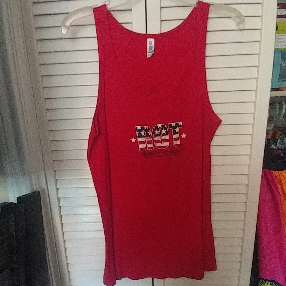 EUC ROT 2XL Tank Top Red White & Blue
